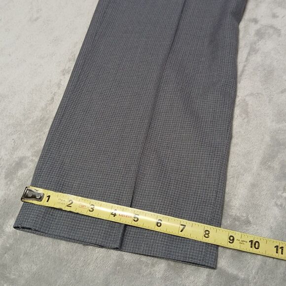 Lauren Ralph Lauren Dress Pants Mens 36x32 Gray Wool Checked Pleated Straight - Picture 8 of 10